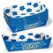 Big Dot of Happiness Blue Graduation Paper Food Trays, Disposable Food Boats for Congrats Grad, Double-Sided Paper Meal Holders for Snacks - 12 Ct